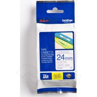 Brother Blue On White PTouch Ribbon 24mm x 8m - TZE253
