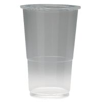 ValueX Flexiglass Plastic Glass 1/2 Pint Clear (Pack 50) RY0771