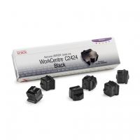 Xerox ColorStix Black (Yield 6,800 Pages) Solid Ink Sticks Pack of 6 for Xerox WorkCentre C2424 Series