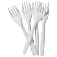 ValueX Plastic Fork White (Pack 100) 0512034