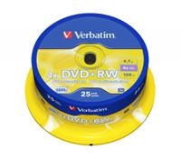 Verbatim DVD+RW 4.7GB 25 pack - 43489 - 43489