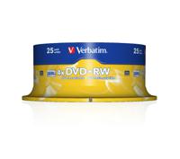 Verbatim DVD+RW Spindle 4x 4.7GB (Pack of 25) 43489