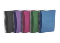 Oxford A5 Wirebound Polypropylene Cover Notebook Ruled 180 Pages Metallic Assorted Colours (Pack 5) - 100101300