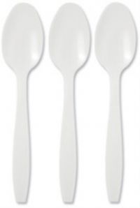 ValueX Plastic Dessert Spoon White (Pack 100) - 512035