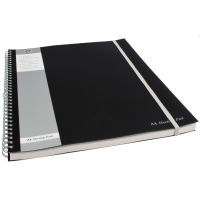 Pukka Pad A4+ Wirebound Polypropylene Cover Meeting Pad Ruled 160 Pages Ruled Black (Pack 3) - SBMETA4160