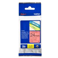 Brother Black On Red PTouch Ribbon 24mm x 8m - TZE451