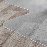 Cleartex Advantagemat Phthalate Free Vinyl Office Chair Mat Floor Protector For Hard Floors 120 x 90cm with Lip Clear- UFR129225LV