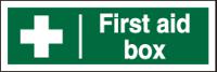 Seco First Aid Box Self Adhesive Vinyl Sign 300x100mm - SP058SAV-300X100