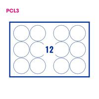 Pcl3 88 Gloss Perm Labels 12Lab/Sht 100Sht Sra3/Bx