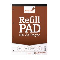 Silvine A4 Refill Pad Ruled 160 Pages Brown (Pack 6) - A4RPF