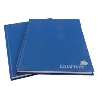 Silvine A4 Casebound Hard Cover Notebook Ruled 192 Pages Blue (Pack 6) - CBA4