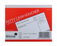 Silvine Petty Cash Voucher Pad 127x101mm 100 Pages White (Pack 24) - 240W