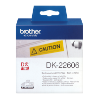 Brother Black On Yellow Film Tape 62mm x 15.24m - DK22606
