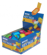 Kevron Key Tags Plastic Assorted Colours (Pack 100) ID5AC100Z