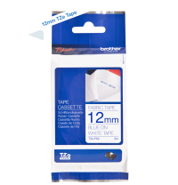 Brother Blue On White Label Tape 12mm x 3m - TZEFA3