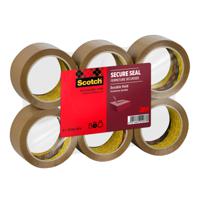 Scotch Packaging Tape Secure Seal Brown 50mm x 66m (Pack 6) - 7100303341