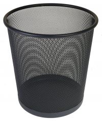Osco Mesh Waste Bin Lightweight Sturdy Scratch Resist (Black)