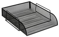 Osco Mesh Letter Tray Stackable Side Load portrait A4 (Black)