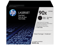 HP 90X Black High Yield Toner Cartridge Twinpack 2 x 24K pages (Pack 2) for HP LaserJet Enterprise M602/M603 - CE390XD