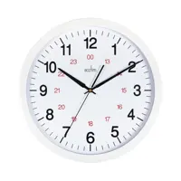 Acctim Metro Quartz 24 Hour Wall Clock 355mm Diameter White - 21202