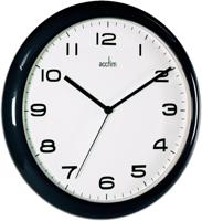 Acctim Aylesbury Quartz Wall Clock 245mm Diameter Black - 92/302