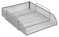 Osco Mesh Letter Tray Stackable Side Load portrait A4 (Silver)