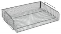 Osco Mesh Letter Tray Stackable Side Load Lscape A4 (Silver)