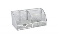 Osco Mesh Large Desk Organiser Scratch Resistant (Silver)