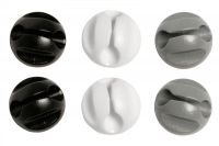 D-Line Cable Tidy Bases Black/White/Grey (Pack 6)