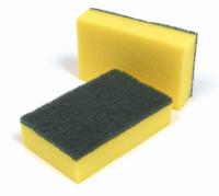 ValueX Foamback Sponge Scourer Green/Yellow (Pack 10) - 705004