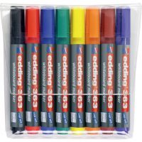 edding 363 Whiteboard Marker Chisel Tip 1-5mm Line Assorted Colours (Pack 8) - 4-363-8
