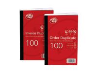 ValueX 210x130mm Duplicate Order Book Carbonless 1-100 Taped Cloth Binding 100 Sets (Pack 5) - 6907-FRM