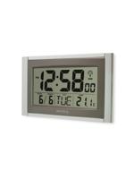 Acctim Stratus Radio Controlled LCD Digital Wall/Desk Clock Silver - 74057