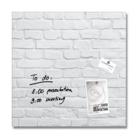 Sigel Magnetic Glass Board artverum 48x48x1.5cm White Stone