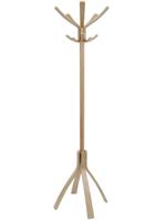 Alba Cafe Coat Stand 5 Double Pegs Light Wood - PMCAFE C