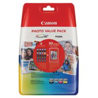 Canon CLI526 Photo Black Cyan Magenta Yellow Standard Capacity Ink Cartridge 4 x 9ml Multipack - 4540B017