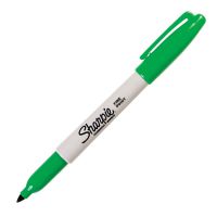 Sharpie Permanent Marker Fine Tip 0.9mm Line Green (Pack 12)