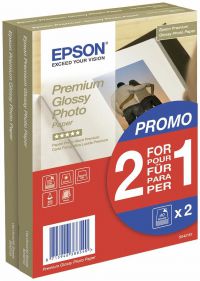 Epson Glossy Photo Paper 10 x 15cm 2 x 40 Sheets - C13S042167