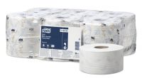 Tork T2 Soft Mini Jumbo Toilet Roll 2 Ply 850 Sheets Premium White (Pack 12) - 110254