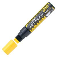 Pentel Wet Erase Chalk Marker Yellw Chisel tip PK12