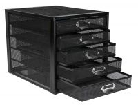 Osco Mesh 5 Sorter Drawer (Black)