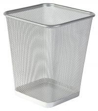 Osco Wiremesh Square Waste Bin Regular 29cm (Silver)