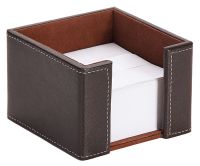 Osco Faux Leather Memo Pad Holder Brown