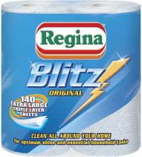 Regina Blitz 3 Ply Kitchen Roll (Pack 3 For The Price Of 2) 1105180