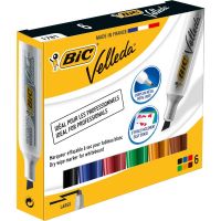 Bic Velleda 1781 Whiteboard Marker Chisel Tip 3.5-5.5mm Line Assorted Colours (Pack 6) - 8757882