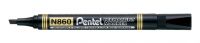 Pentel N860 Permanent Marker Chisel Tip 2.5-7mm Line Black (Pack 12) - N860-AE