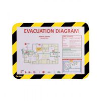 Tarifold Magneto A4 Safety Frames Adhesive Black/Yellow PK2