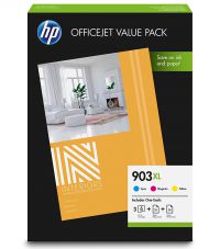 HP 903XL High Yield Office Value Pack Ink and Paper 3x 10ml for HP OfficeJet 6950/6960/6970 AiO - 1CC20AE
