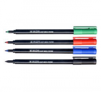 ValueX OHP Pen Permanent Medium 0.7mm Line Assorted Colours (Pack 4)