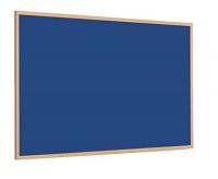 Magiboards Slim Frame Blue Felt Noticeboard Wood Frame 1500x1200mm - NF1WB6BLU